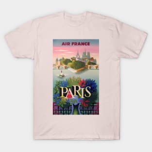 Paris France Travel Poster (1960s) T-Shirt